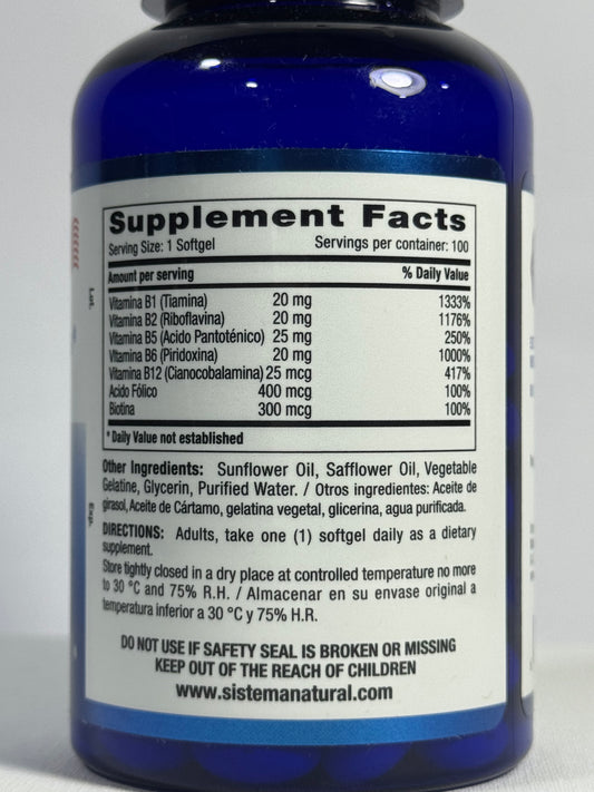 BALANCED B SUPER COMPLEX 100 SOFTGELS NATURAL SYSTEMS