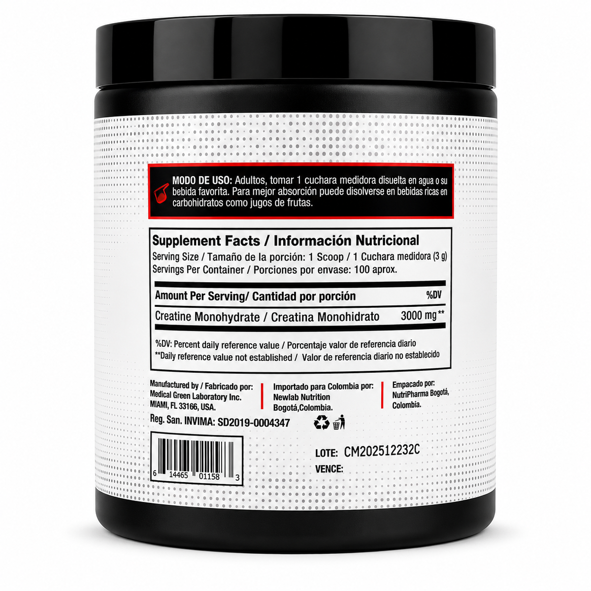 CREATINE TIME 100 SERVICIOS VITANAS