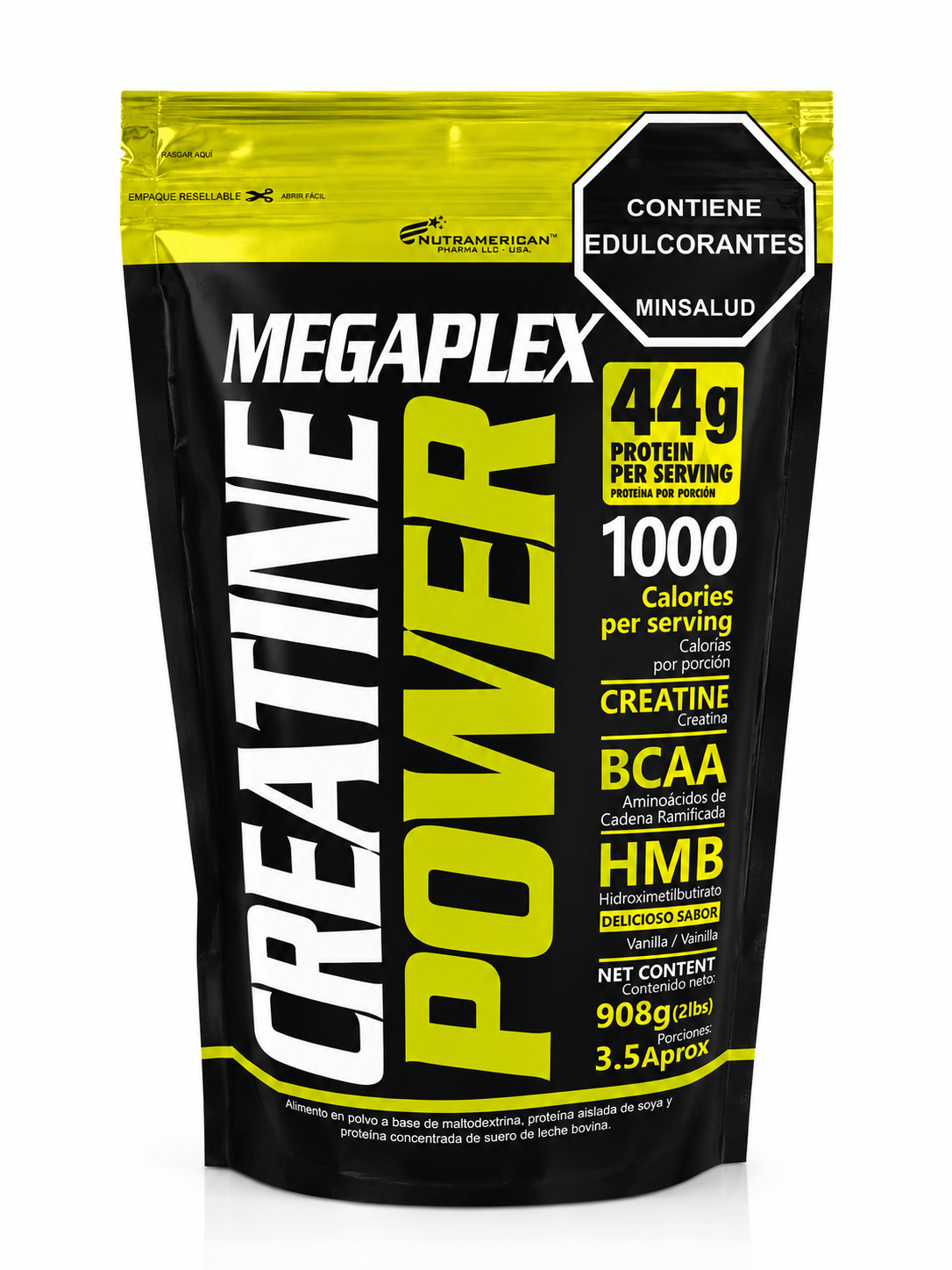 MEGAPLEX CREATINE POWER  2 LIBRAS PROTEINA DE SUERO DE LECHE + CREATINA MONOHIDRATO