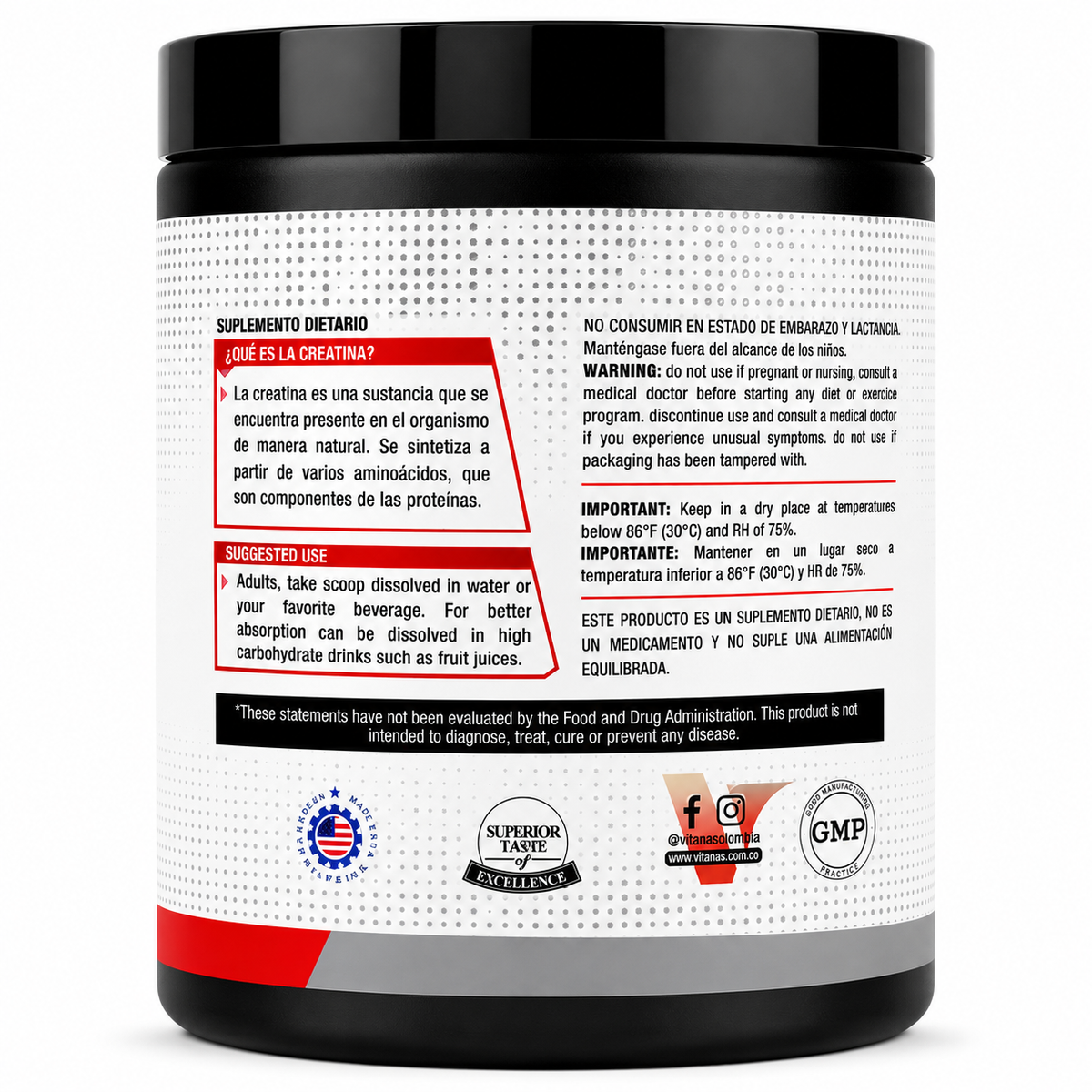 CREATINE TIME 100 SERVICIOS VITANAS
