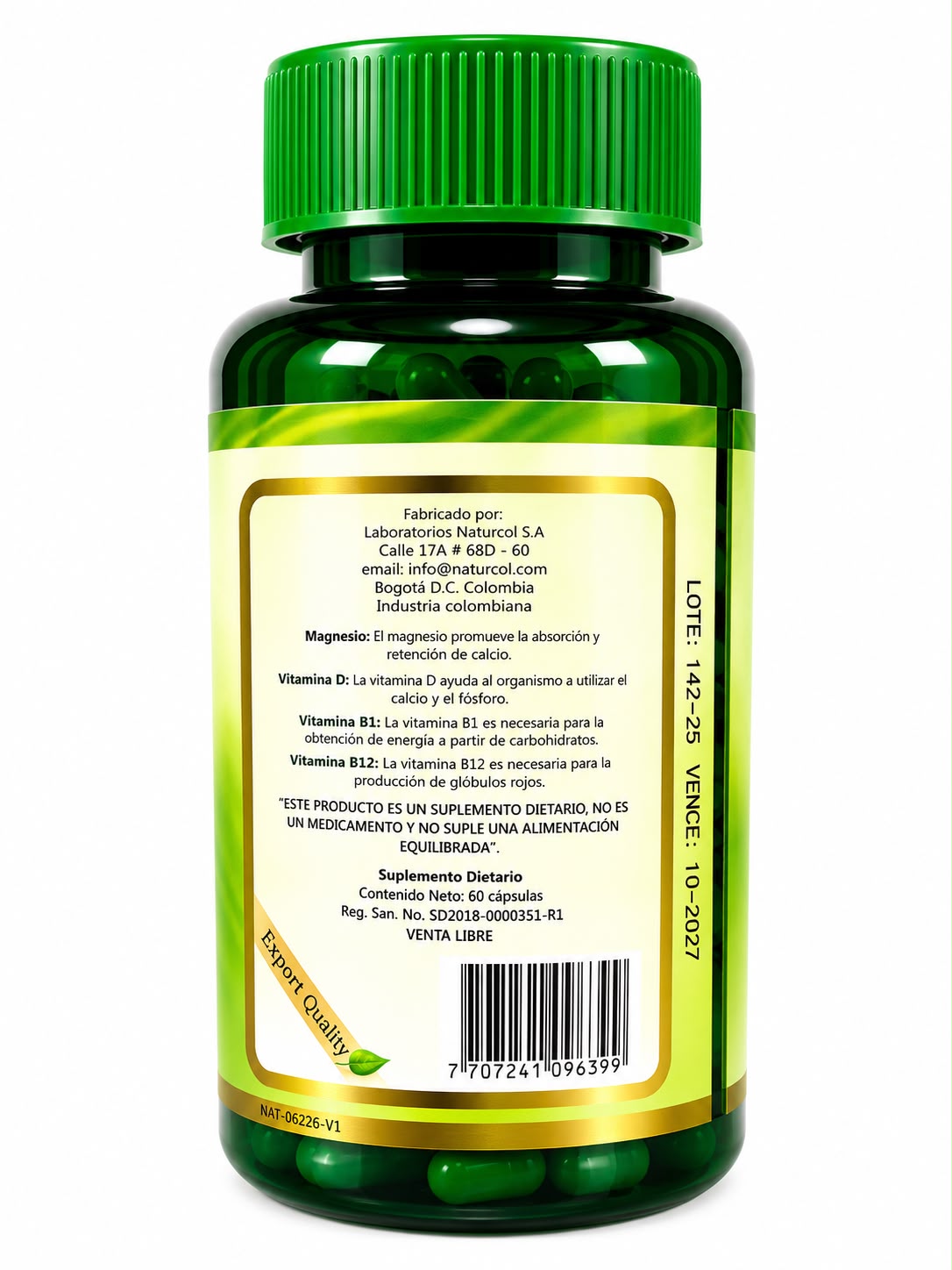 CLORURO DE MAGNESIO FRT CON CITRATO Y MALATO DE MAGNESIO 60 CAPSULAS NATURCOL