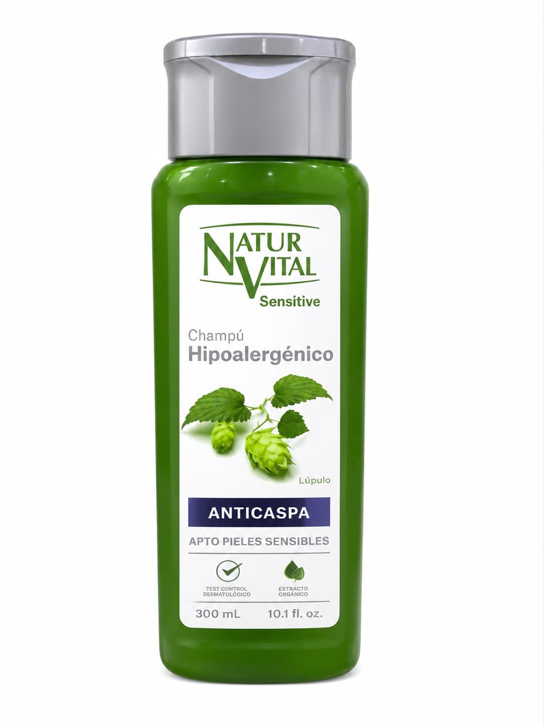 CHAMPÚ HIPOALERGÉNICO ANTICASPA LÚPULO 300 ML NATURALEZA Y VIDA